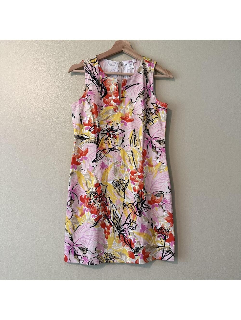 Leggiadro Women's Floral Print Sheath Dress S
